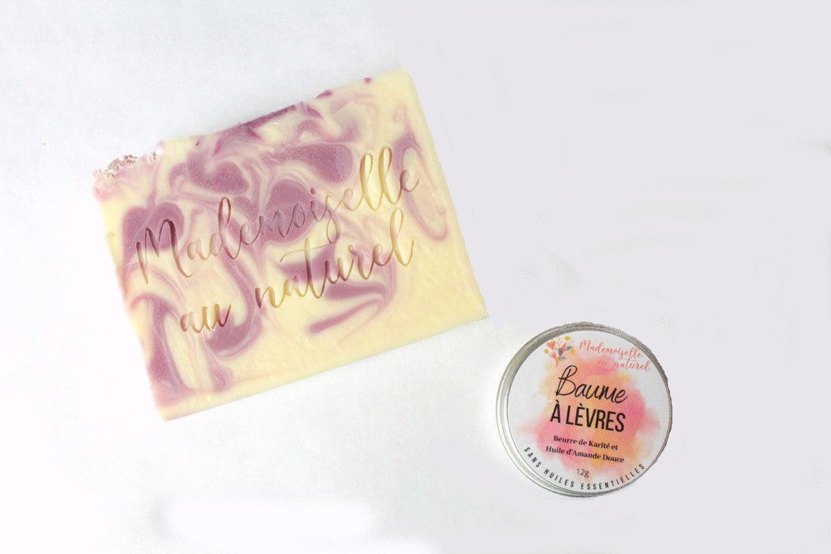 Coffret cadeau - "Savon et Baume à lèvres"