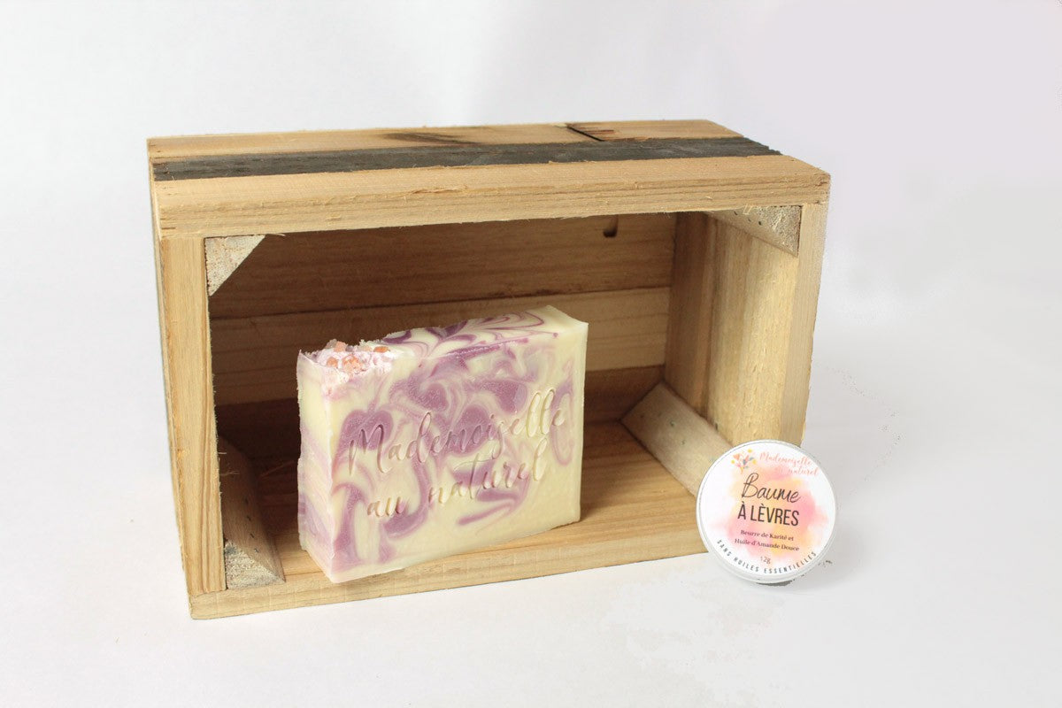 Coffret cadeau - "Savon et Baume à lèvres"