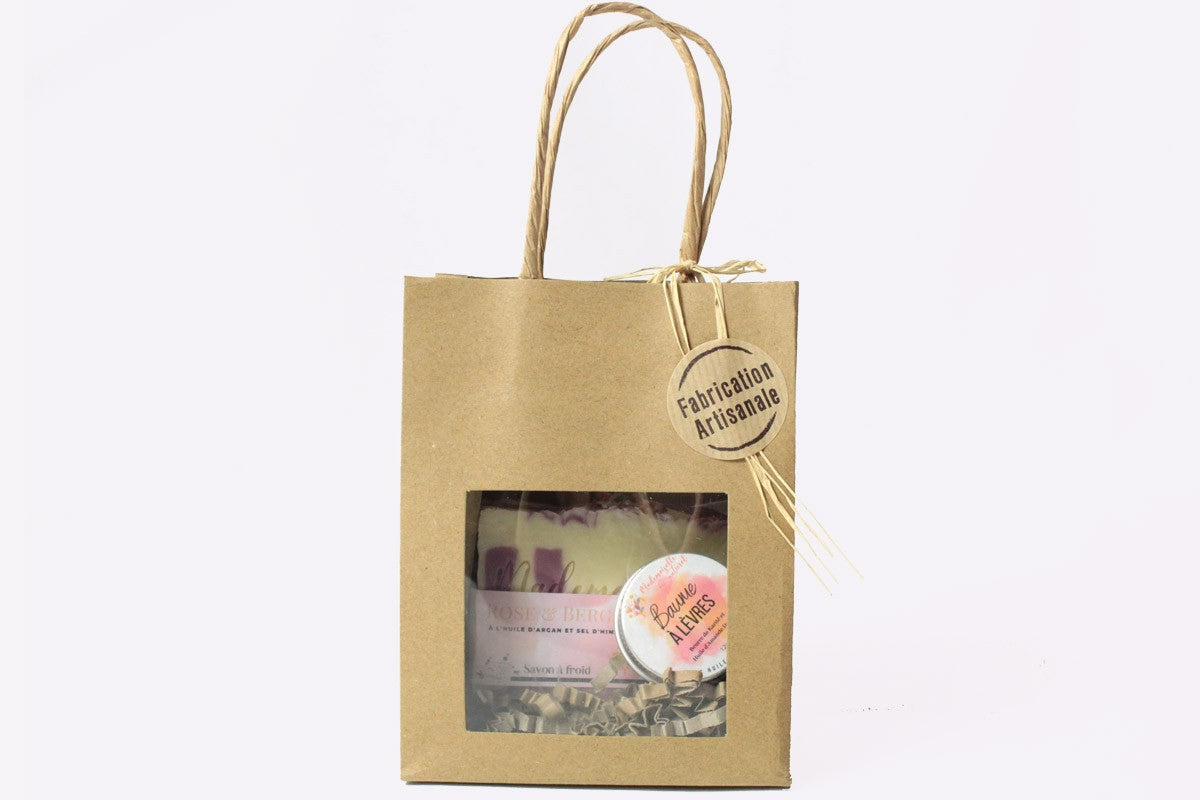 Coffret cadeau - "Savon et Baume à lèvres"