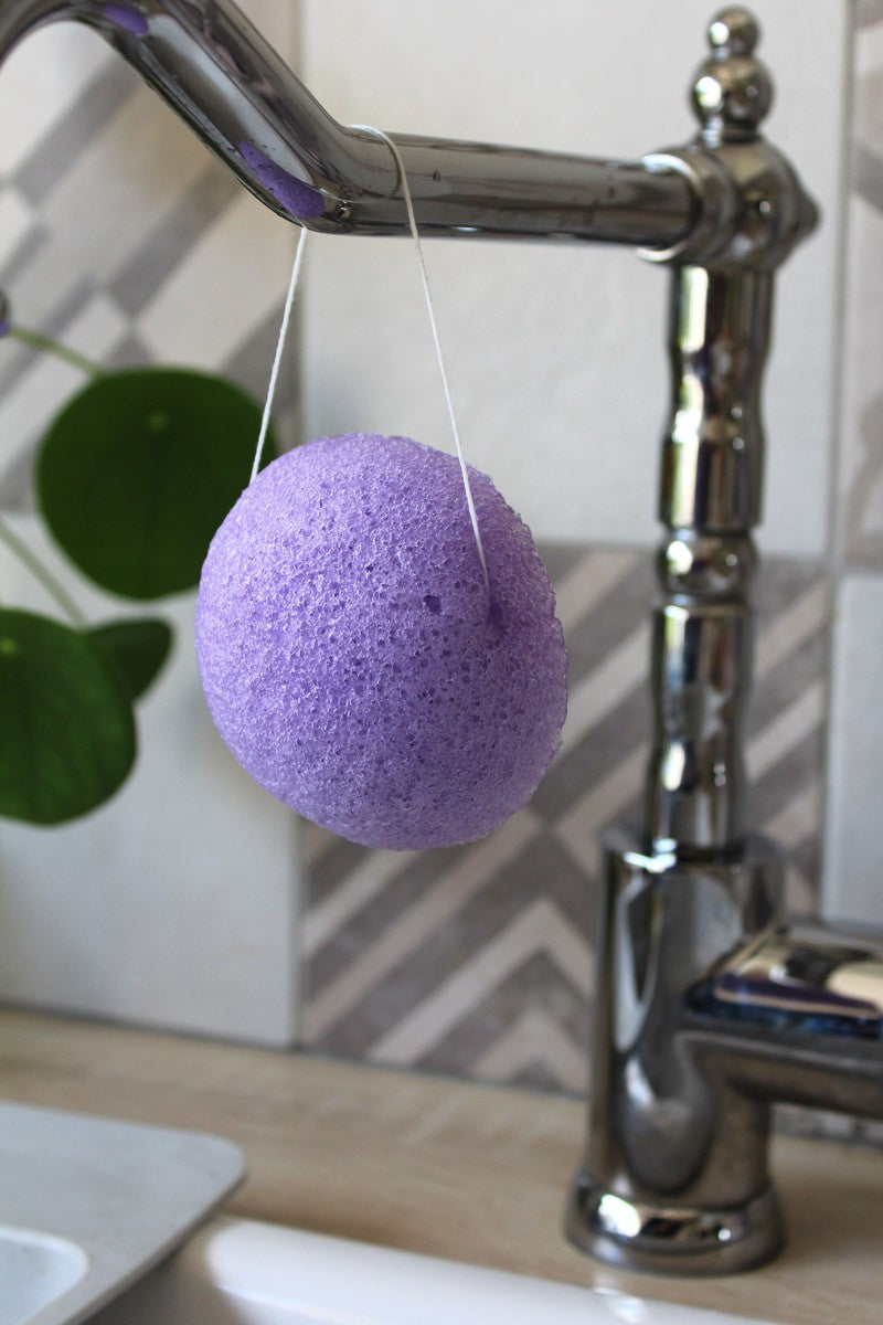 Éponge naturelle Konjac Lavande - peaux matures