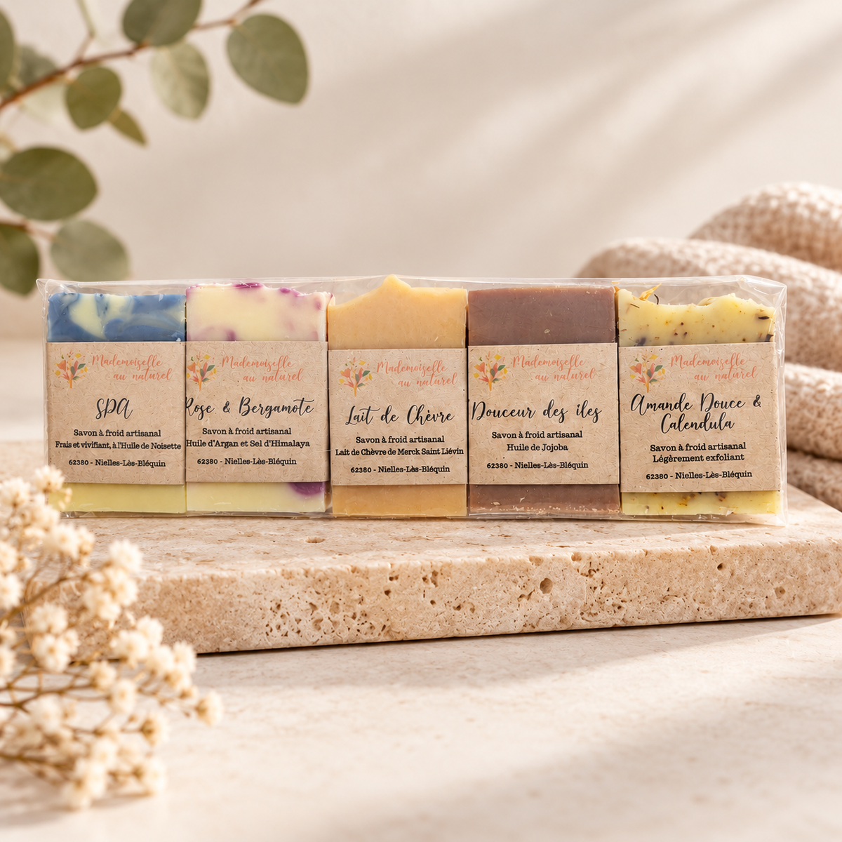 Lot de 5 mini-savons